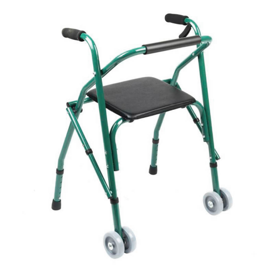 Andador con 4 Ruedas y Asiento Acolchado - Point Medic Chile