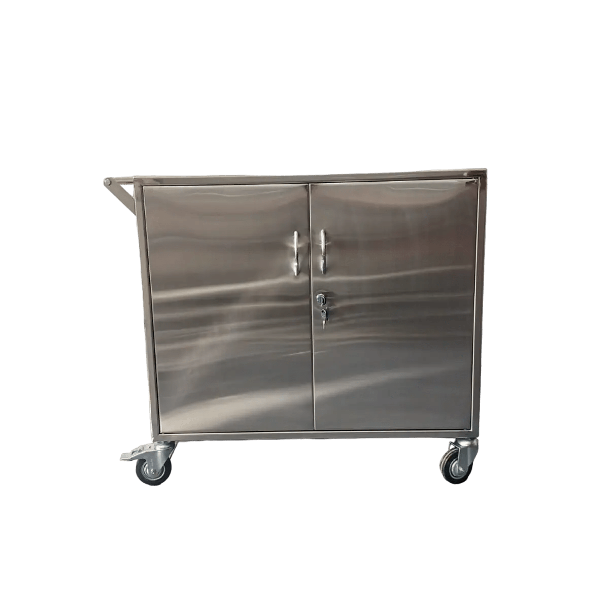 Carro clínico de acero inoxidable para transporte de ropa limpia – Point Medic Chile