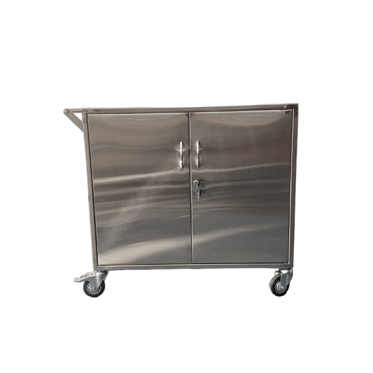 Carro clínico de acero inoxidable para transporte de ropa limpia – Point Medic Chile