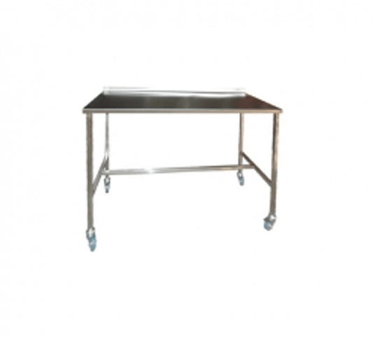 mesa arsenalera clínica con cubierta de acero inoxidable y ruedas – Point Medic Chile